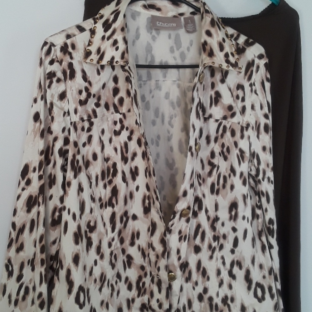 Chico's Animal Print Jacket - Picture 3 of 6